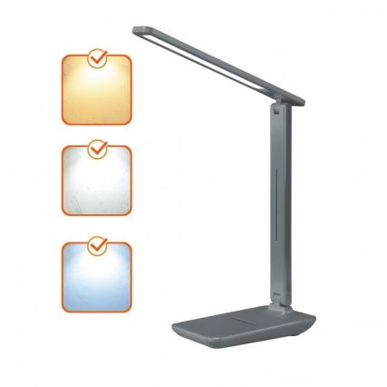 Zatemnljiva LED namizna svetilka NOBLITE N LED/7W/230V 3000/4000/6500K siva