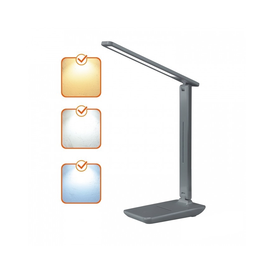 Zatemnljiva LED namizna svetilka NOBLITE N LED/7W/230V 3000/4000/6500K siva