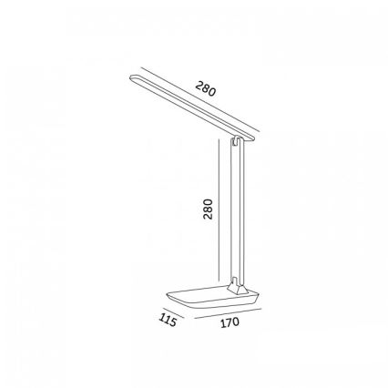 Zatemnljiva LED namizna svetilka NOBLITE N LED/7W/230V 3000/4000/6500K siva