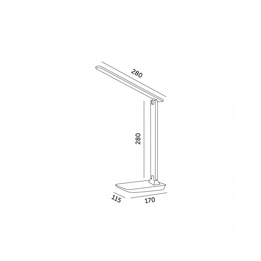 Zatemnljiva LED namizna svetilka NOBLITE N LED/7W/230V 3000/4000/6500K siva