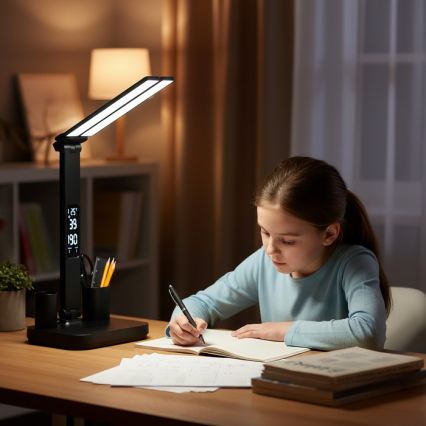 LED zatemnjiva polnilna namizna svetilka NOBLITE P LED/5W/5V 3000/4000/6000K 2200 mAh črna