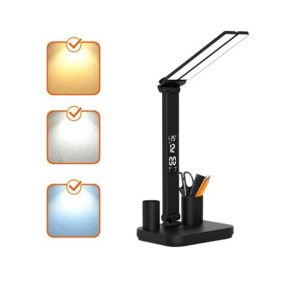 LED zatemnjiva polnilna namizna svetilka NOBLITE P LED/5W/5V 3000/4000/6000K 2200 mAh črna
