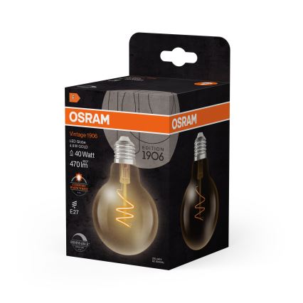 Zatemnljiva LED sijalka VINTAGE FILAMENT E27/4,9W/230V 2200K CRI 90 - Osram