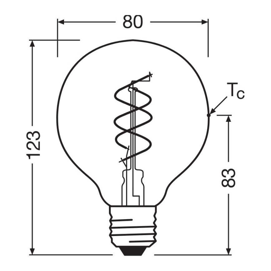 Zatemnljiva LED sijalka VINTAGE FILAMENT E27/4,9W/230V 2200K CRI 90 - Osram