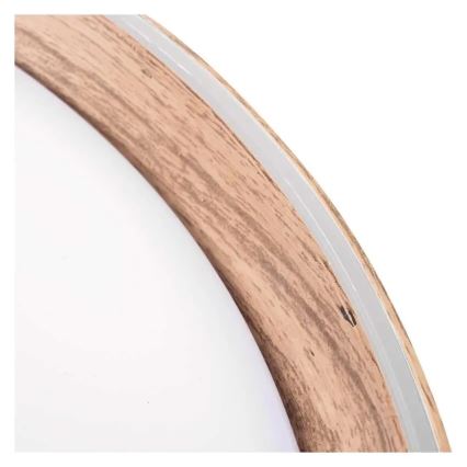 LED zatemnljivo stropno svetilo ILVI LED/30W/230V 2700-6500K Ø 40 cm, lesni dekor + daljinski upravljalnik