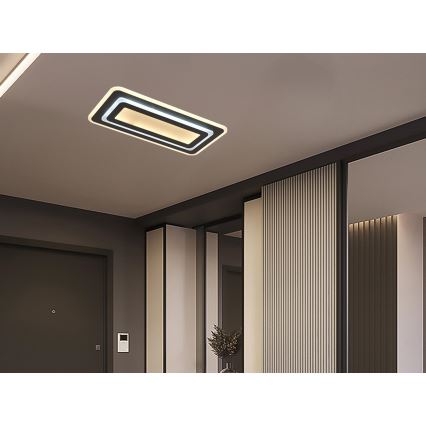 LED zatemnjiva stropna svetilka LED/85W/230V 3000-6500K črna + daljinski upravljalnik