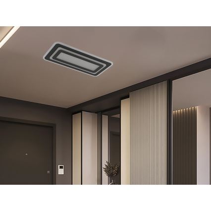LED zatemnjiva stropna svetilka LED/85W/230V 3000-6500K črna + daljinski upravljalnik