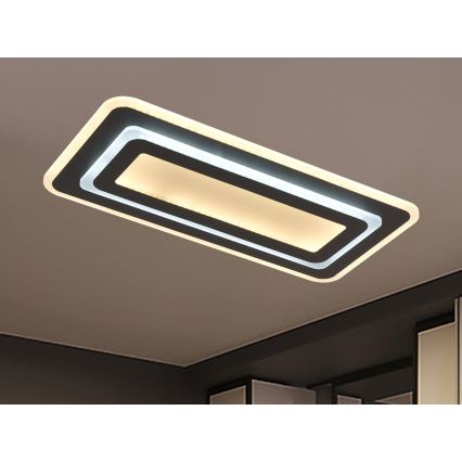 LED zatemnjiva stropna svetilka LED/85W/230V 3000-6500K črna + daljinski upravljalnik