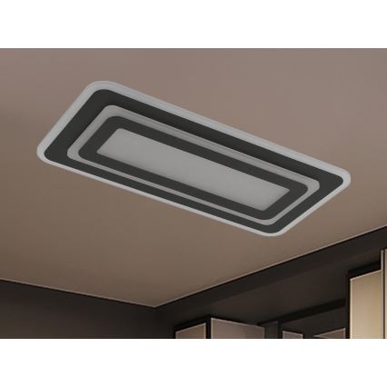 LED zatemnjiva stropna svetilka LED/85W/230V 3000-6500K črna + daljinski upravljalnik