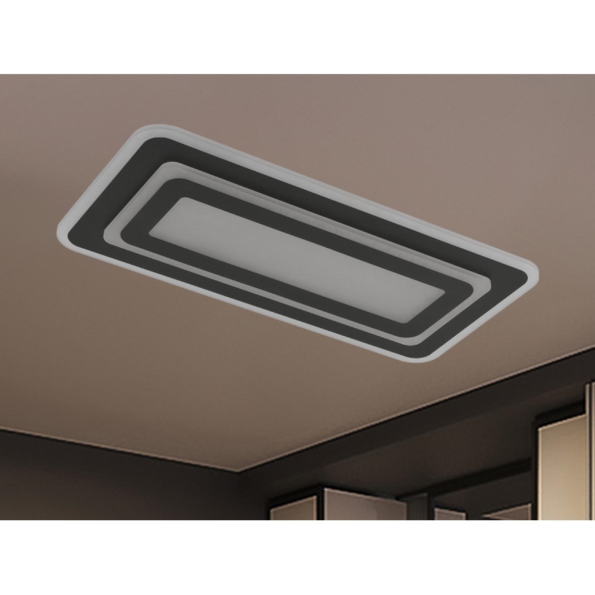 LED zatemnjiva stropna svetilka LED/85W/230V 3000-6500K črna + daljinski upravljalnik