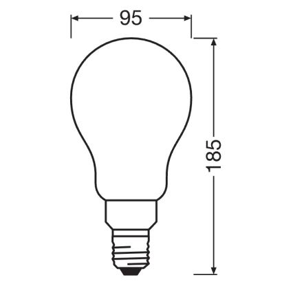 Zatemnljiva LED žarnica STAR E27/24W/230V 2700K - Osram