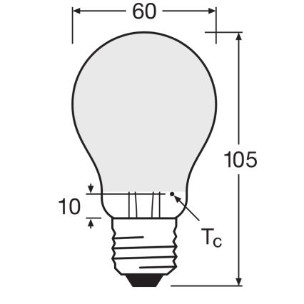 Zatemnljiva LED žarnica SUPERSTAR CLASSIC A60 E27/4,8W/230V 4000K - Osram