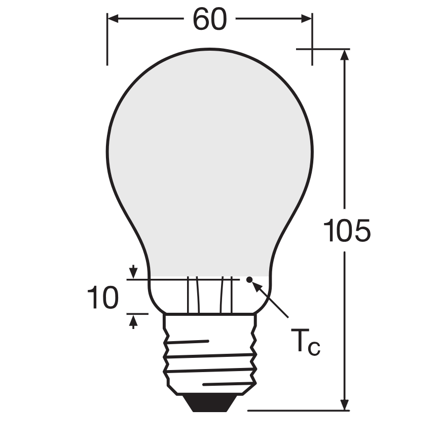 Zatemnljiva LED žarnica SUPERSTAR CLASSIC A60 E27/4,8W/230V 4000K - Osram