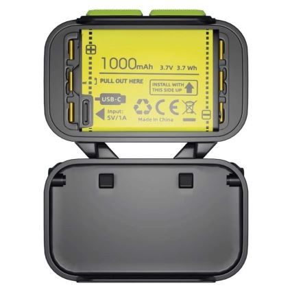 Zatemnljiva polnilna naglavna svetilka LED/3xAAA/1000 mAh 3,7V