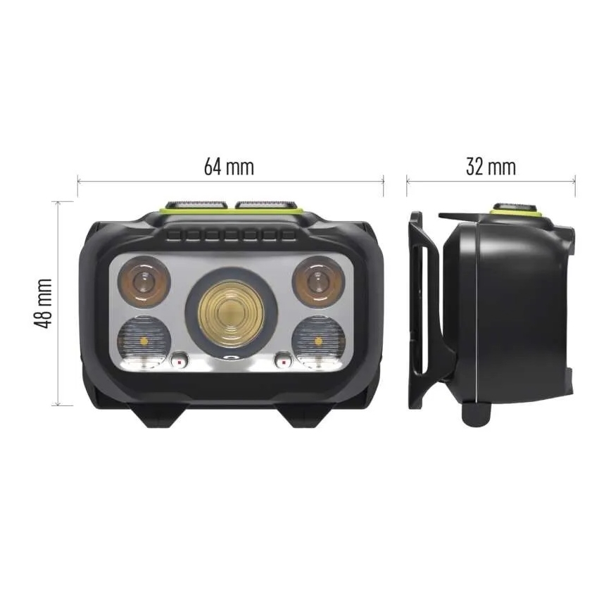 Zatemnljiva polnilna naglavna svetilka LED/3xAAA/1000 mAh 3,7V