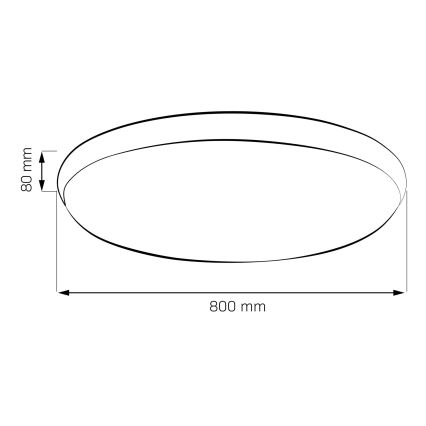 LED zatemnjevalna stropna svetilka KERN LED/80W/230V 3000/4000/6000K, premer 80 cm, zlata + daljinski upravljalnik