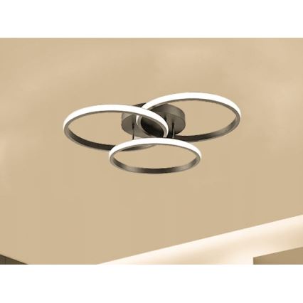 LED zatemnjevalna stropna svetilka LED/70W/230V 3000-6500K črna + daljinski upravljalnik