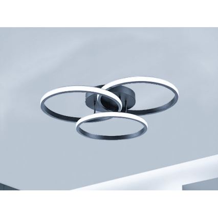 LED zatemnjevalna stropna svetilka LED/70W/230V 3000-6500K črna + daljinski upravljalnik