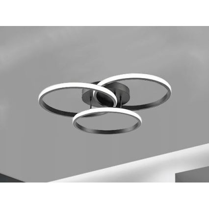 LED zatemnjevalna stropna svetilka LED/70W/230V 3000-6500K črna + daljinski upravljalnik