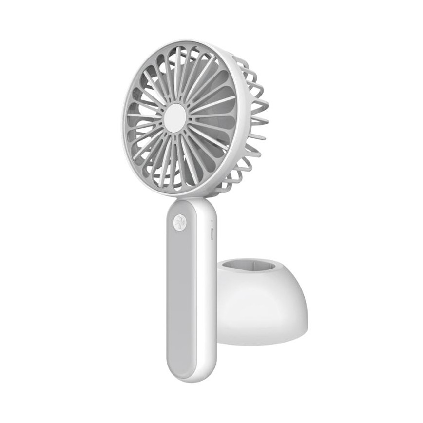 Žepni ventilator 1200 mAh/3,7V USB siva/bela