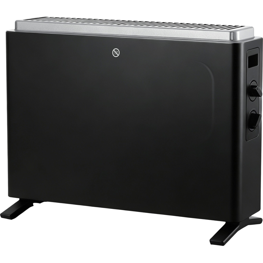 ZEVENTI - Električni grelec/konvektor 800/1200/2000W/230V črna