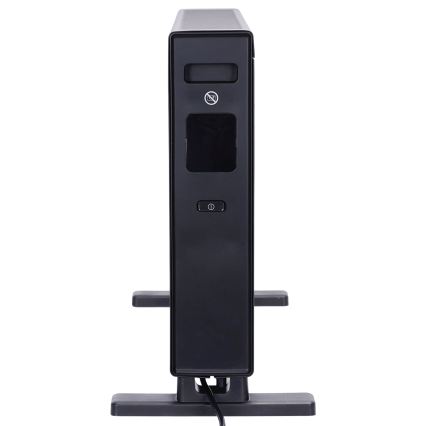 ZEVENTI - Električni grelec/konvektor z LCD zaslonom 1250/2000W/230V v črni barvi + daljinski upravljalnik