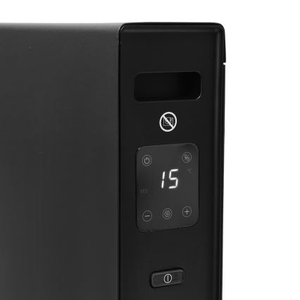 ZEVENTI - Električni konvektor z LCD-zaslonom ECO/1250/2000W/230V črn + daljinski upravljalnik