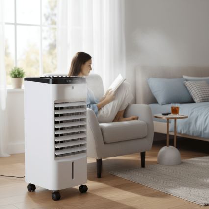 ZEVENTI - Hladilec zraka ARCTIC 60W/230V črn/bel + daljinski upravljalnik