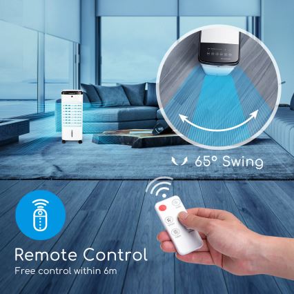ZEVENTI - Hladilec zraka ARCTIC 60W/230V črn/bel + daljinski upravljalnik