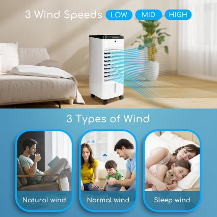 ZEVENTI - Hladilnik zraka ARCTIC 60W/230V črna/bela