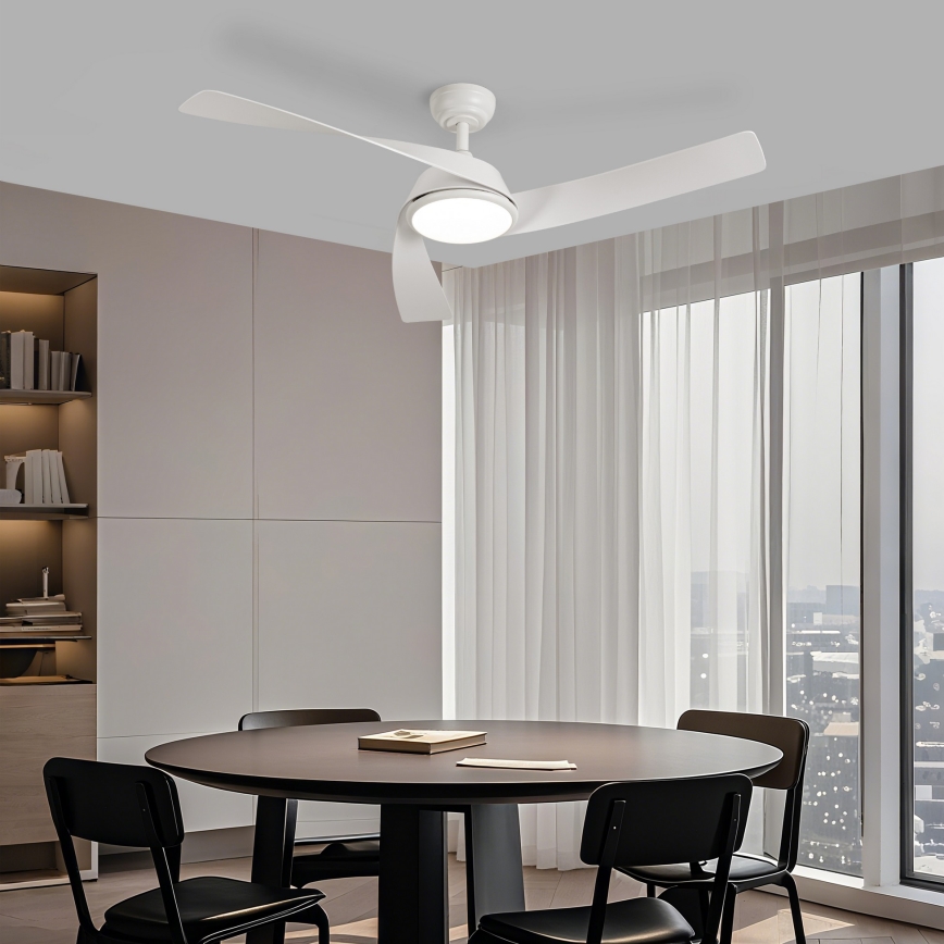 ZEVENTI - LED zatemnjevalni stropni ventilator AERYS LED/24W/230V 3000/4000/6000K Wi-Fi Tuya bela + daljinski upravljalnik