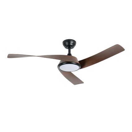ZEVENTI - LED zatemljiv stropni ventilator AERYS LED/24W/230V 3000/4000/6000K Wi-Fi Tuya črna/oreh + daljinski upravljalnik