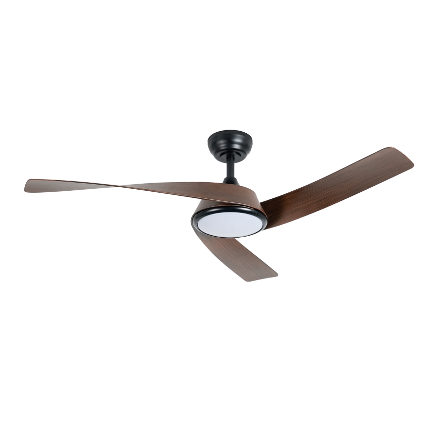 ZEVENTI - LED zatemljiv stropni ventilator AERYS LED/24W/230V 3000/4000/6000K Wi-Fi Tuya črna/oreh + daljinski upravljalnik