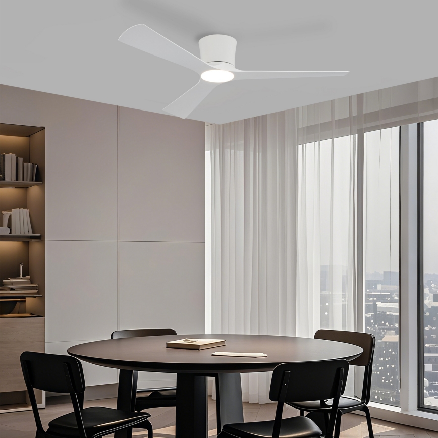 ZEVENTI - LED zatemnilni stropni ventilator AUREX LED/24W/230V 3000/4000/6000K Wi-Fi Tuya bela + daljinski upravljalnik