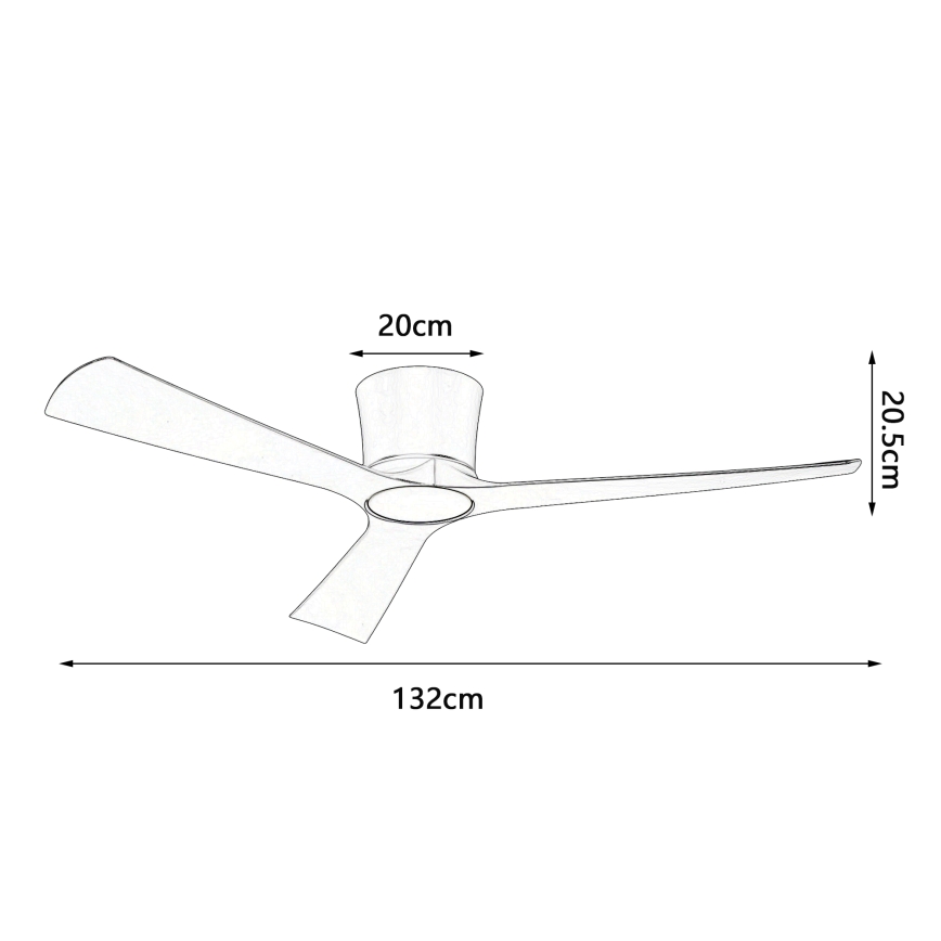 ZEVENTI - LED zatemnilni stropni ventilator AUREX LED/24W/230V 3000/4000/6000K Wi-Fi Tuya bela + daljinski upravljalnik