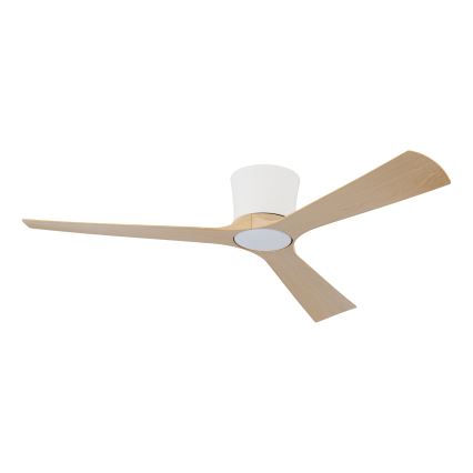 ZEVENTI - LED zatemljiv stropni ventilator AUREX LED/24W/230V 3000/4000/6000K Wi-Fi Tuya bela/hrast + daljinski upravljalnik