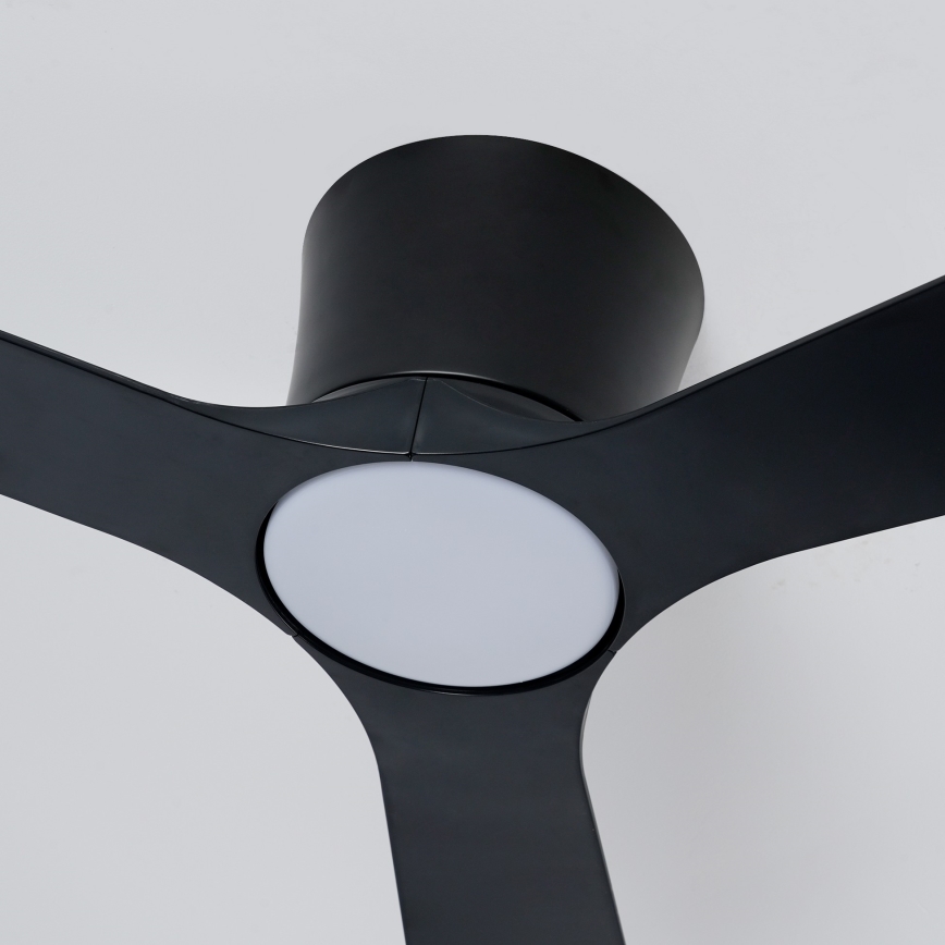 ZEVENTI - LED zatemljiv stropni ventilator AUREX LED/24W/230V 3000/4000/6000K Wi-Fi Tuya črna + daljinski upravljalnik