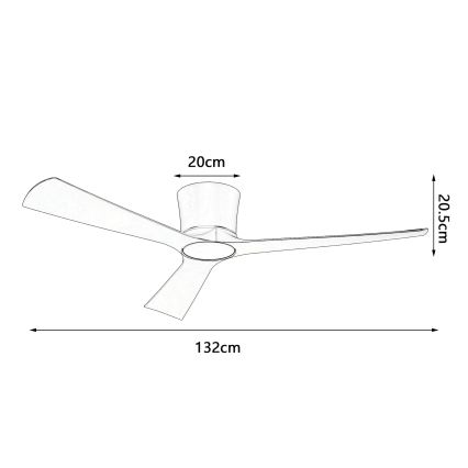 ZEVENTI - zatemljiv LED stropni ventilator AUREX LED/24W/230V 3000/4000/6000K Wi-Fi Tuya črne barve + daljinski upravljalnik