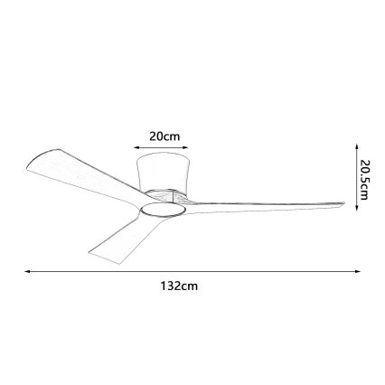 ZEVENTI - LED zatemljiv stropni ventilator AUREX LED/24W/230V 3000/4000/6000K Wi-Fi Tuya črna/oreh + daljinski upravljalnik