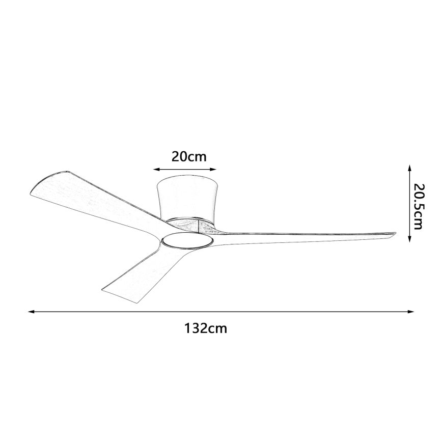 ZEVENTI - LED zatemljiv stropni ventilator AUREX LED/24W/230V 3000/4000/6000K Wi-Fi Tuya črna/oreh + daljinski upravljalnik