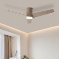 ZEVENTI - LED stropni ventilator BARROSA LED/18W/230V 3000/4000/6000K Wi-Fi Tuya bež + z daljinskim upravljalnikom