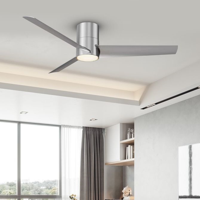 ZEVENTI - LED stropni ventilator BARROSA LED/18W/230V 3000/4000/6000K Wi-Fi Tuya matni krom + daljinski upravljalnik