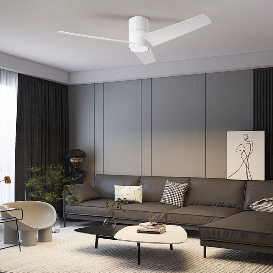 ZEVENTI - LED Zatemnitveni stropni ventilator BARROSA LED/18W/230V 3000-6000K Wi-Fi Tuya bela + Daljinski upravljalnik