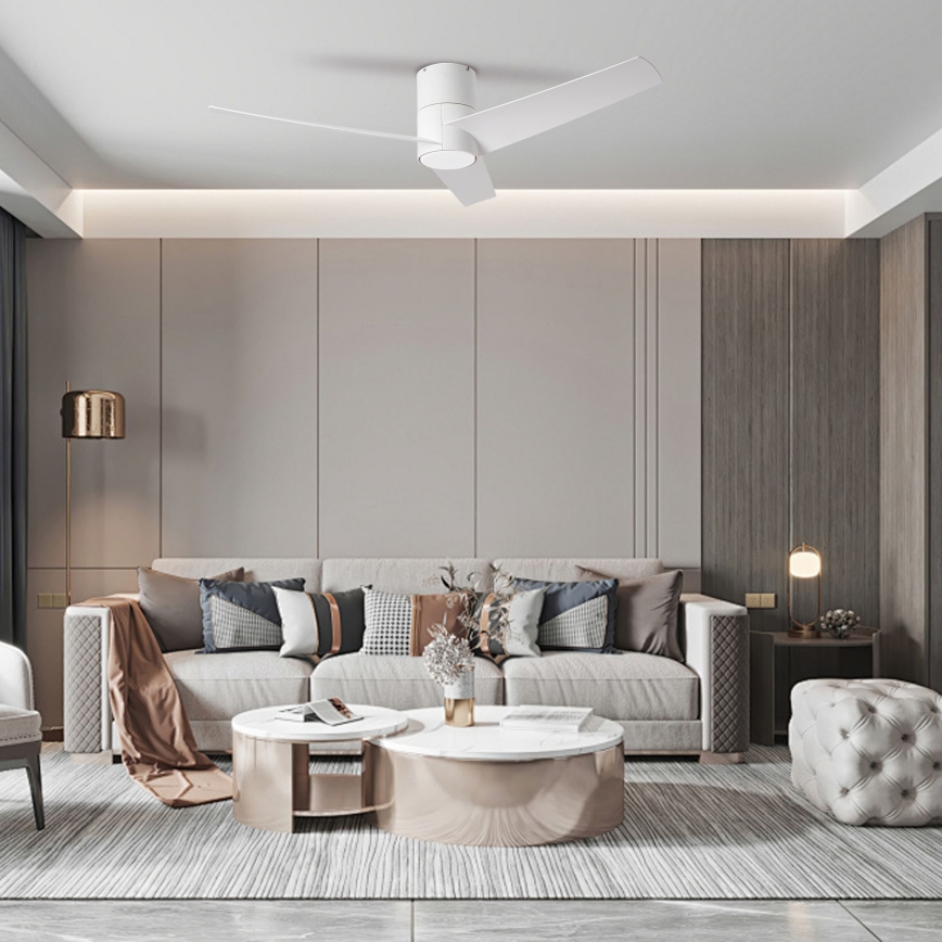 ZEVENTI - LED Zatemnitveni stropni ventilator BARROSA LED/18W/230V 3000-6000K Wi-Fi Tuya bela + Daljinski upravljalnik