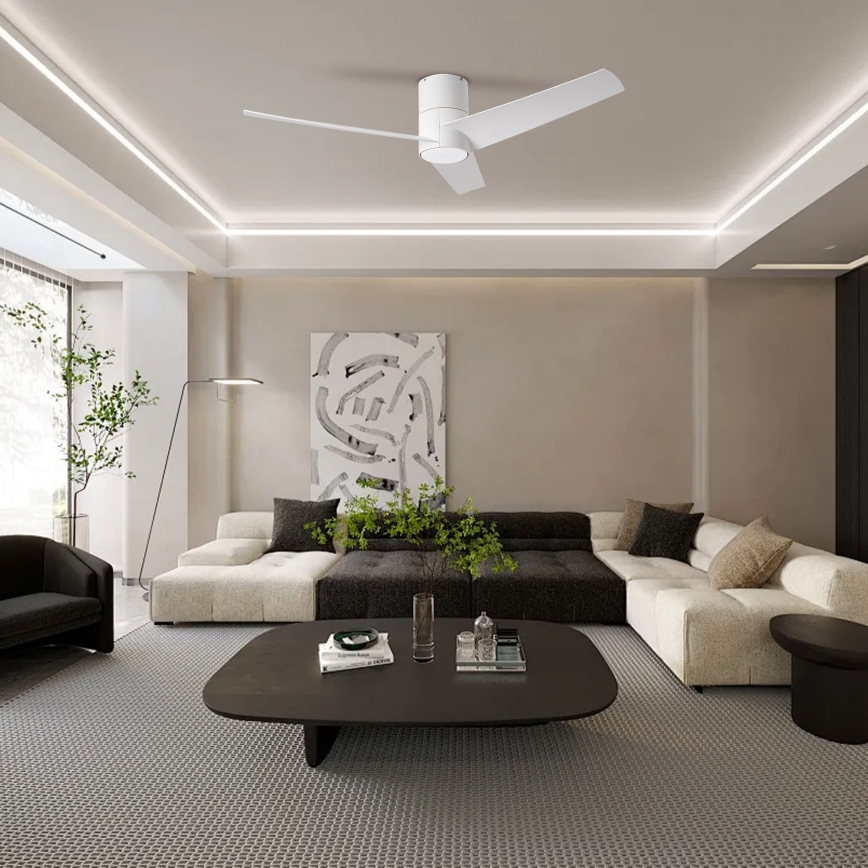 ZEVENTI - LED Zatemnitveni stropni ventilator BARROSA LED/18W/230V 3000-6000K Wi-Fi Tuya bela + Daljinski upravljalnik