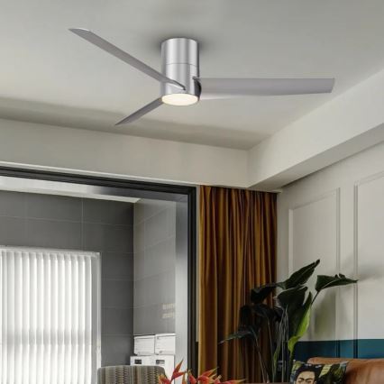 ZEVENTI - LED Stropni ventilator BARROSA LED/18W/230V 3000/4000/6000K Wi-Fi Tuya mat krom + Daljinski upravljalnik