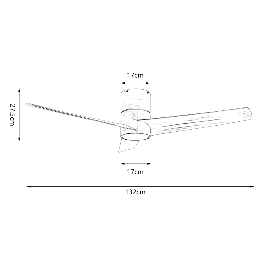 ZEVENTI - LED Zatemnitveni stropni ventilator BARROSA LED/18W/230V 3000-6000K Wi-Fi Tuya rjava + Daljinski upravljalnik