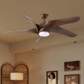 ZEVENTI - LED stropni ventilator LUCCA LED/18W/230V 3000-6000K Wi-Fi Tuya rjava + daljinski upravljalnik