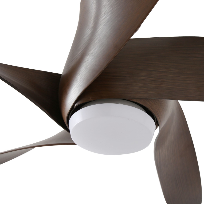 ZEVENTI - LED Zatemnitveni stropni ventilator LUCCA LED/18W/230V 3000-6000K Wi-Fi Tuya rjava + Daljinski upravljalnik
