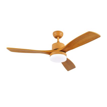 ZEVENTI - LED Zatemnitveni stropni ventilator MARE LED/24W/230V 3000-6000K Wi-Fi Tuya hrast + Daljinski upravljalnik